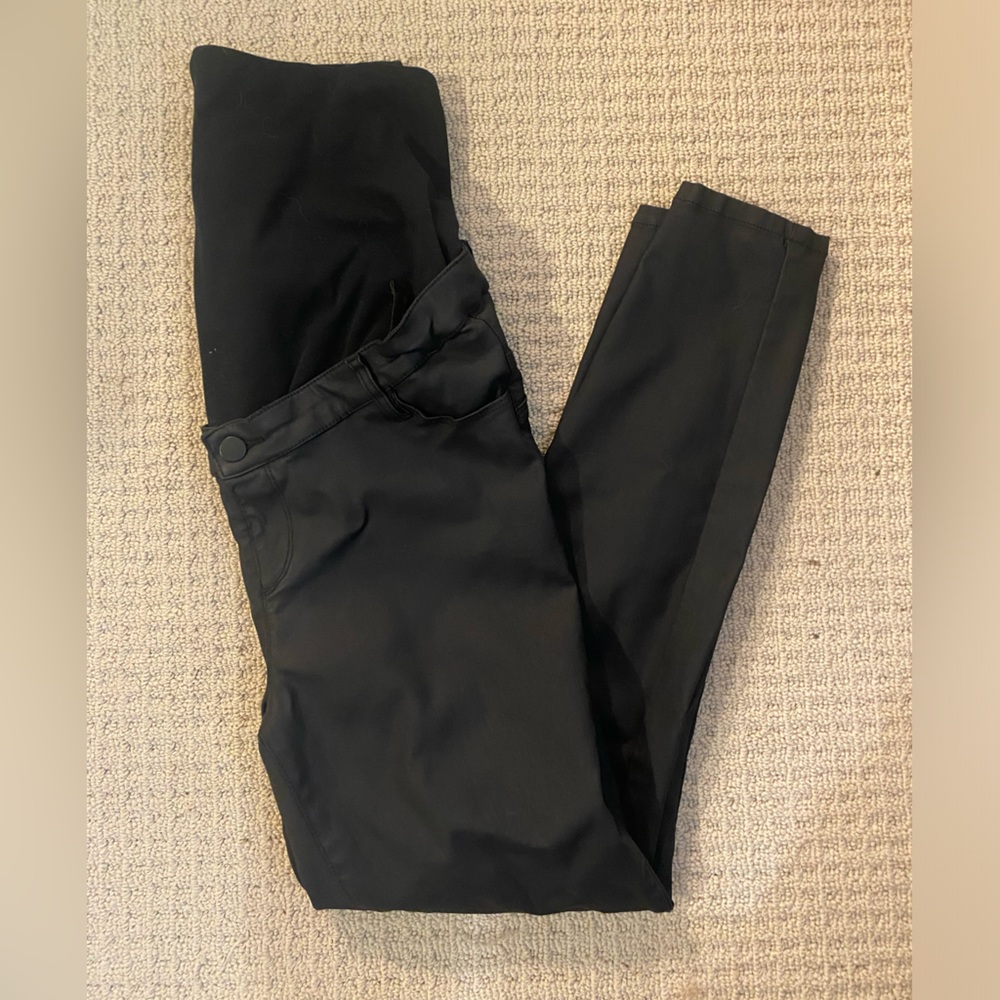 Urban Bliss Maternity Black Coated Jeans size 10 VGUC - Picture 4 of 5